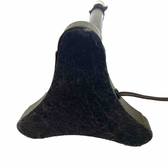 HLWD Regency Faux Brass Wood Candlestick Table Lamp Triangular Base 18 Excelsior - Picture 11 of 15